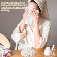 RAQEHO towel used outdoors wiping hands showing quick-clean benefit