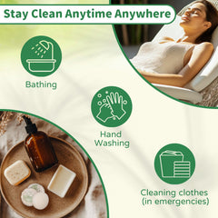 RAQEHO travel kit with soap in a suitcase for easy packing and hygiene
