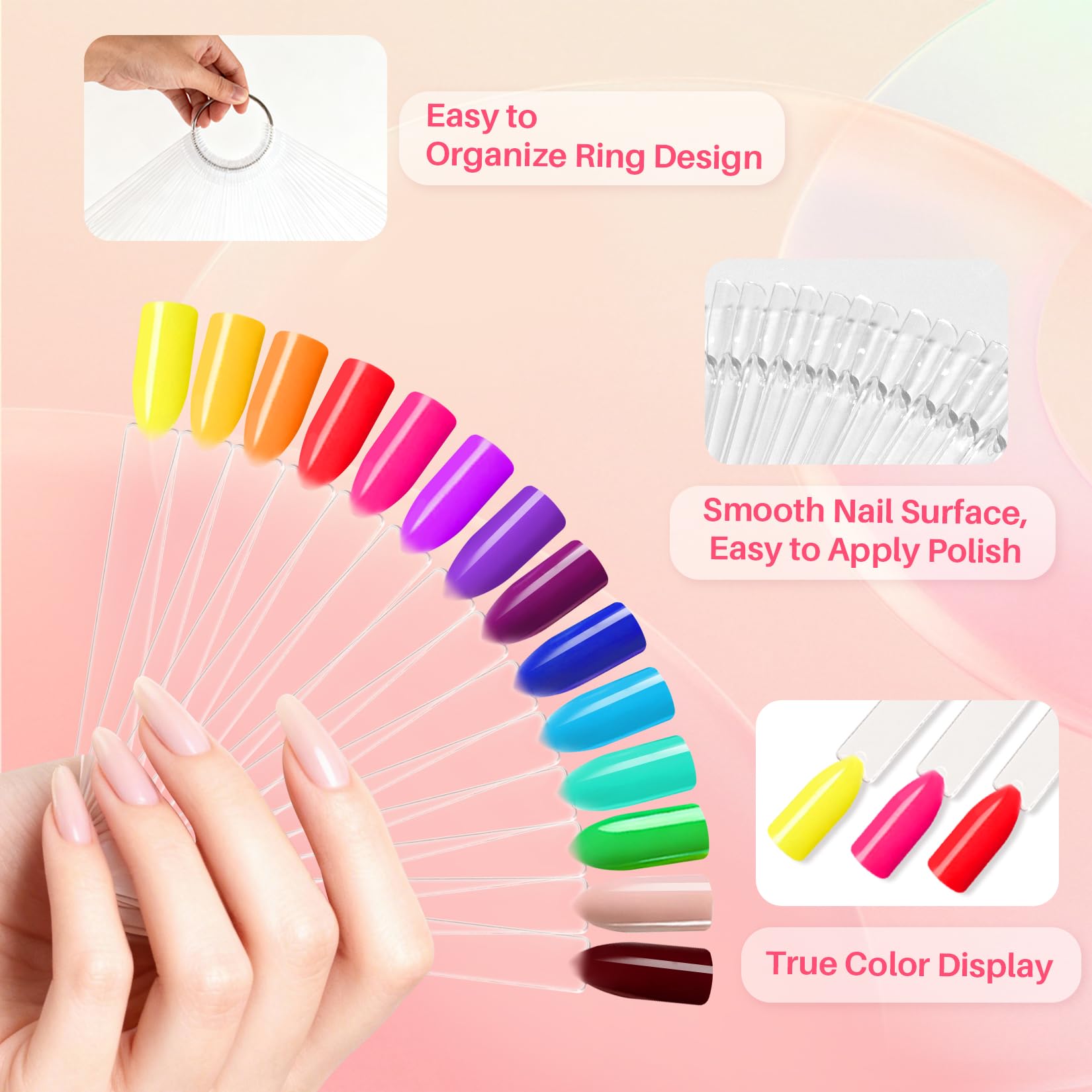 RAQEHO swatches in use during salon consultation aiding quick selection