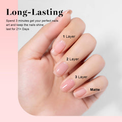 RARJSM applied on nail tips to show coverage options and easy layering benefit