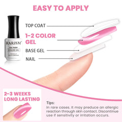 RARJSM gel polish application on nail before curing, illustrating neat coverage