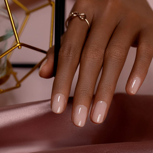 RARJSM nail swatches displaying apricot nude buildable coverage benefit