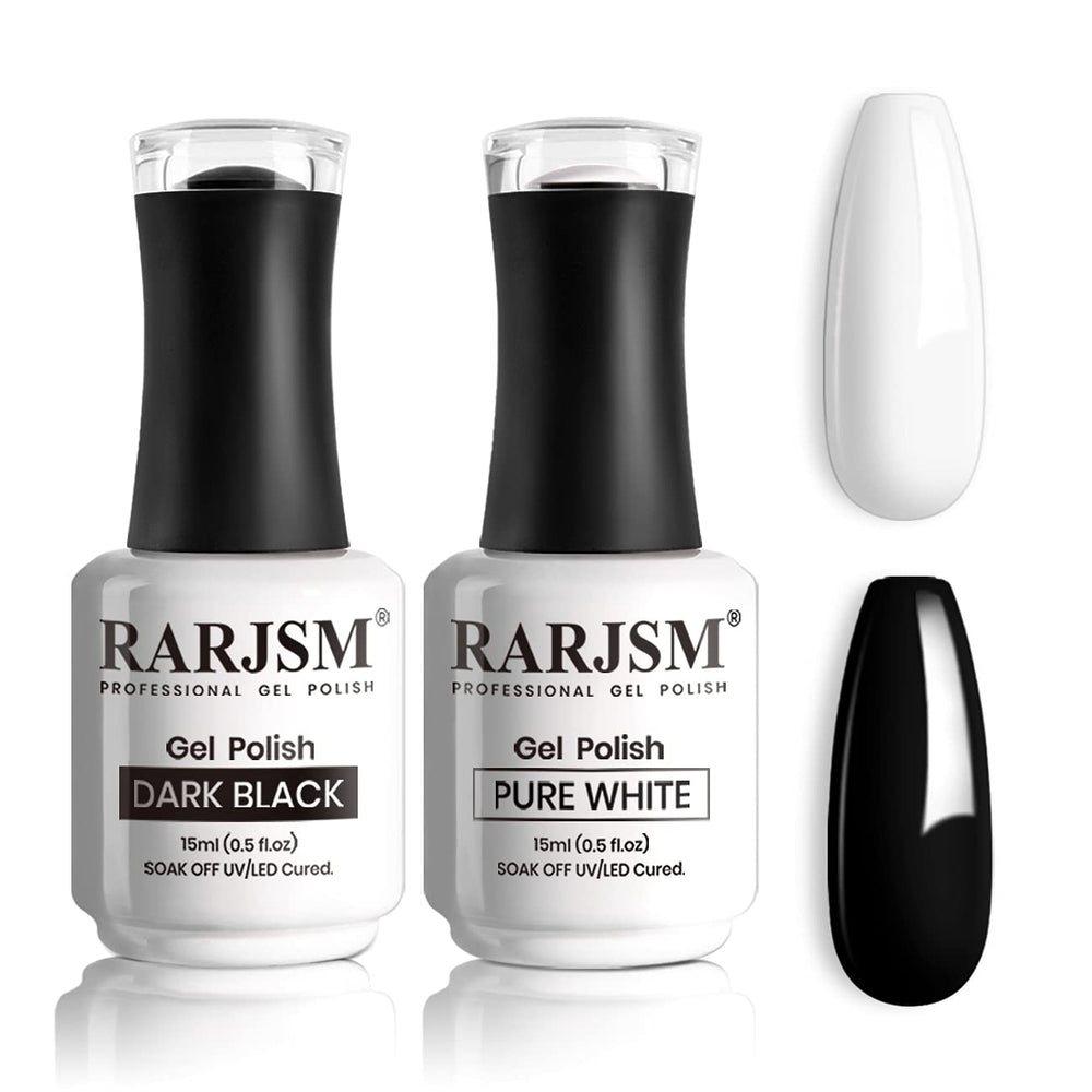 RARJSM front packaging showing black and white gel bottles and box for quick identification