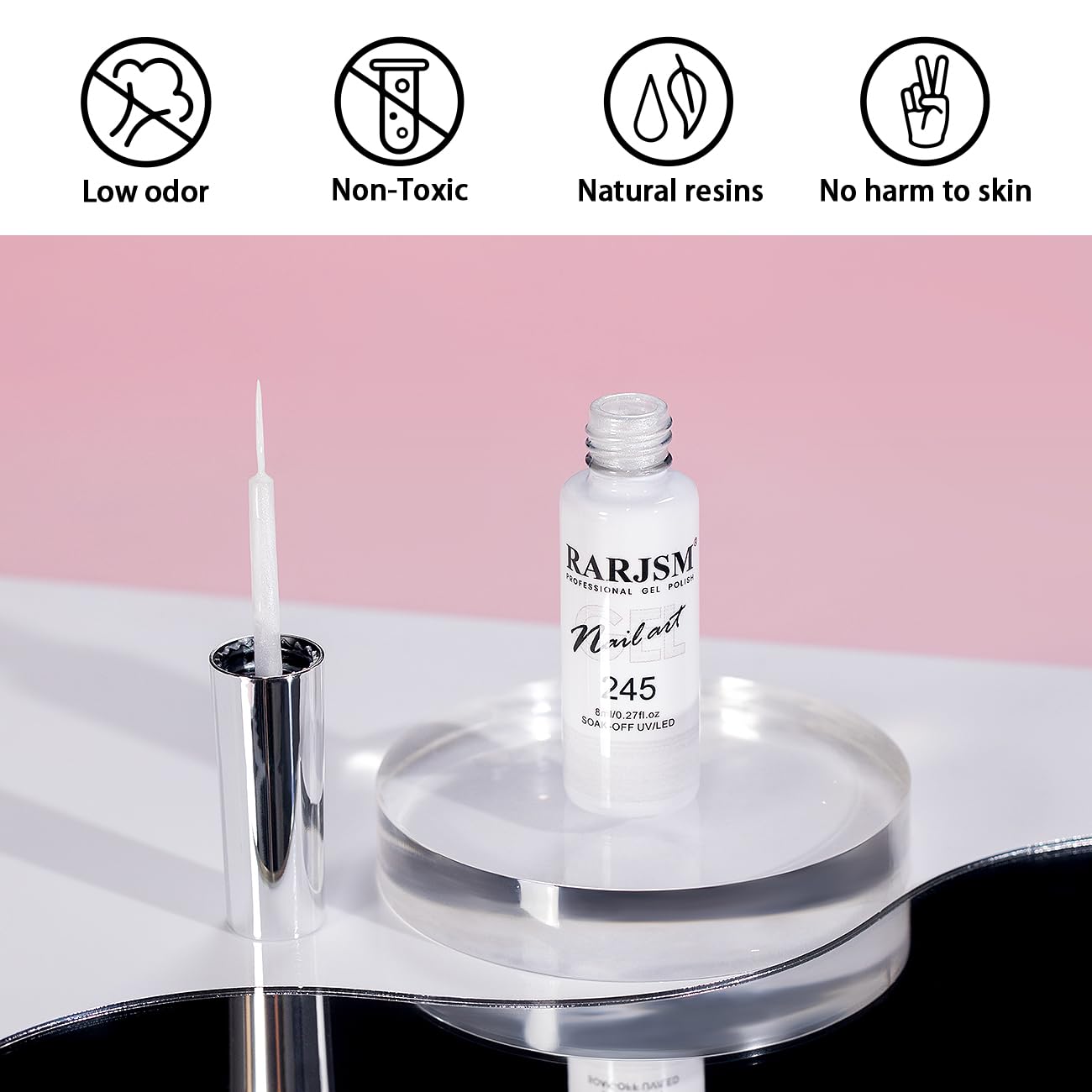 RARJSM bottle held in hand for scale, compact 8ml size ideal for portability