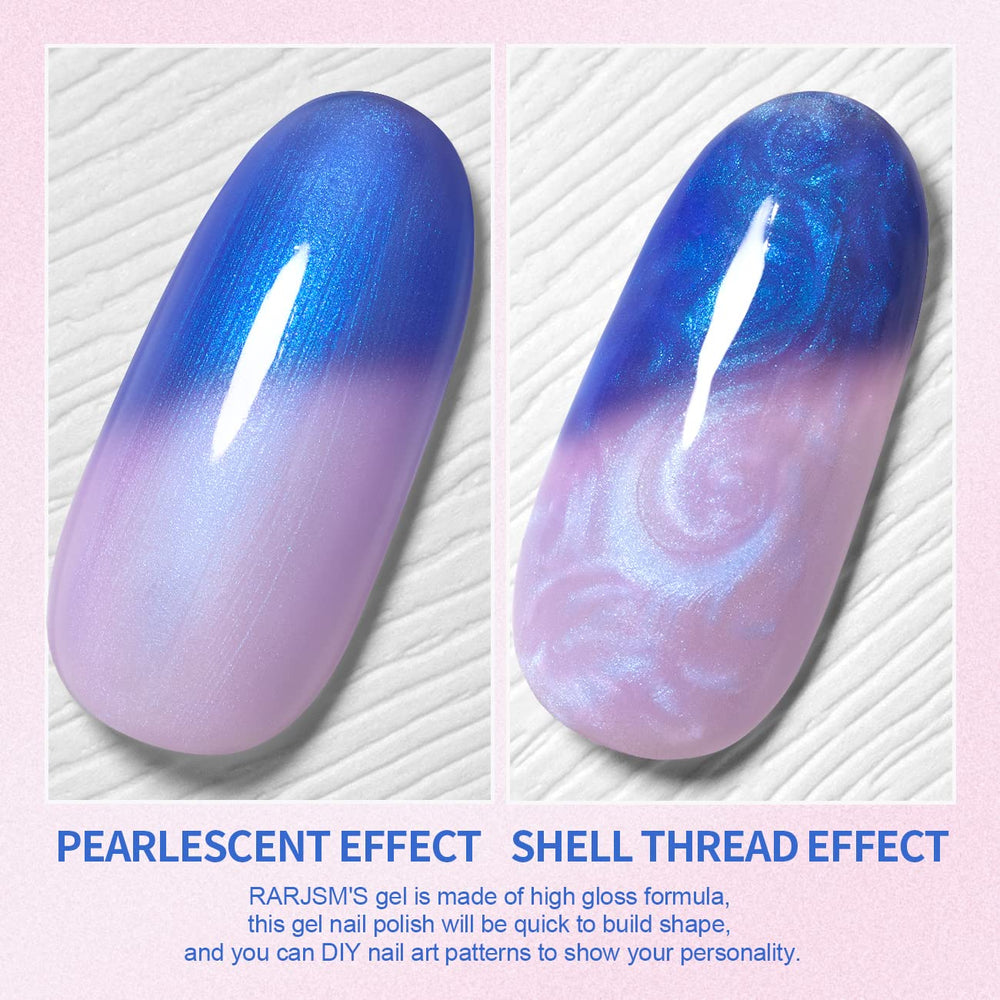 RARJSM brush stroke on nail showing smooth application and glossy finish
