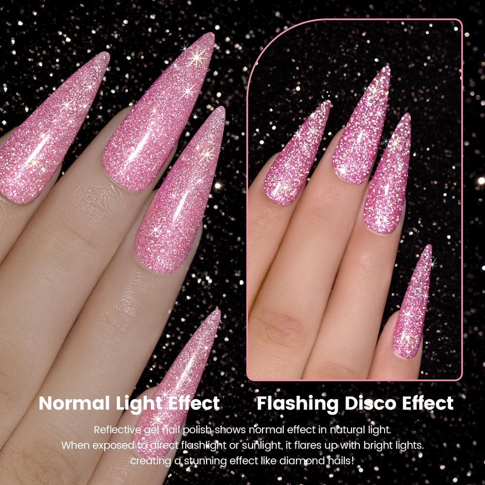 RARJSM brush stroke texture of glitter gel demonstrating smooth flow and even coverage benefit