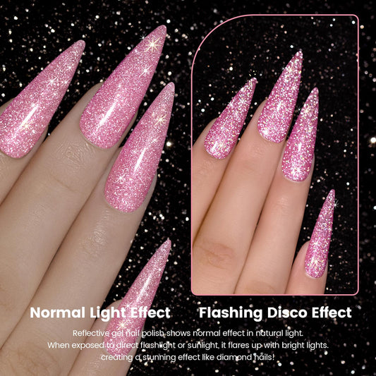 RARJSM brush stroke texture of glitter gel demonstrating smooth flow and even coverage benefit