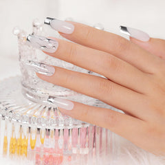 RARJSM brush stroke closeup showing chrome gel flow for precise liner work