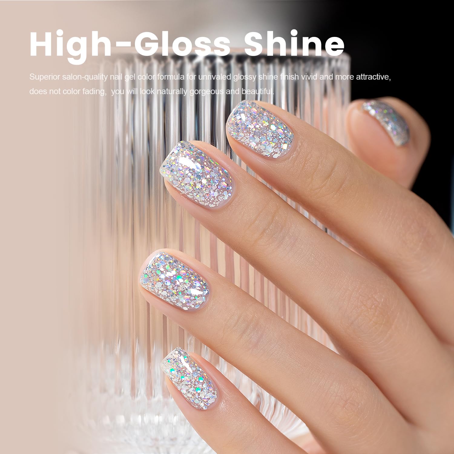 RARJSM close-up chunky flakes reveal iridescent depth and sparkle