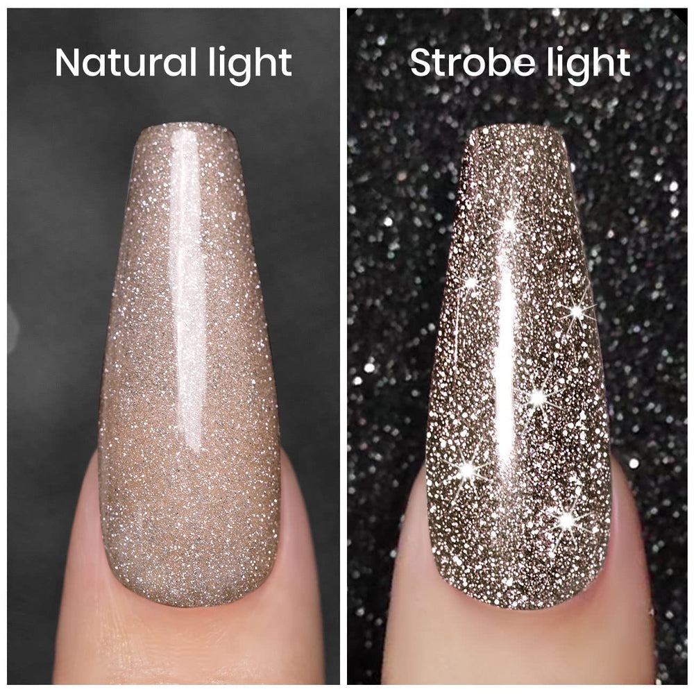 RARJSM close-up of glitter particles highlighting multi-dimensional sparkle
