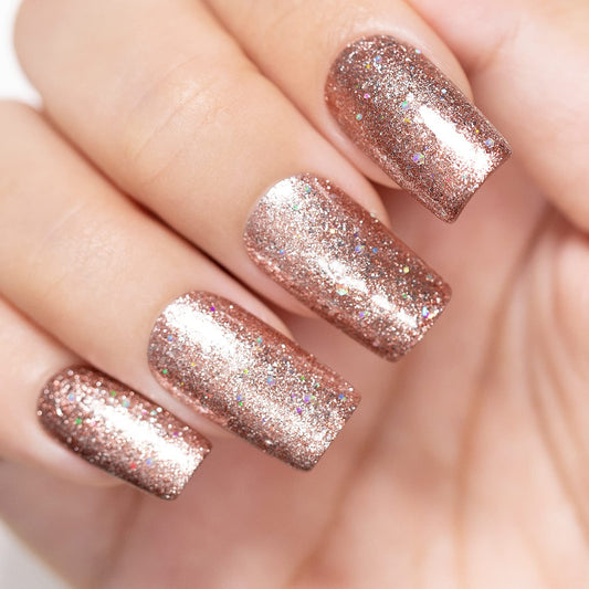 RARJSM close-up glitter texture revealing holographic sparkle for eye-catching nails