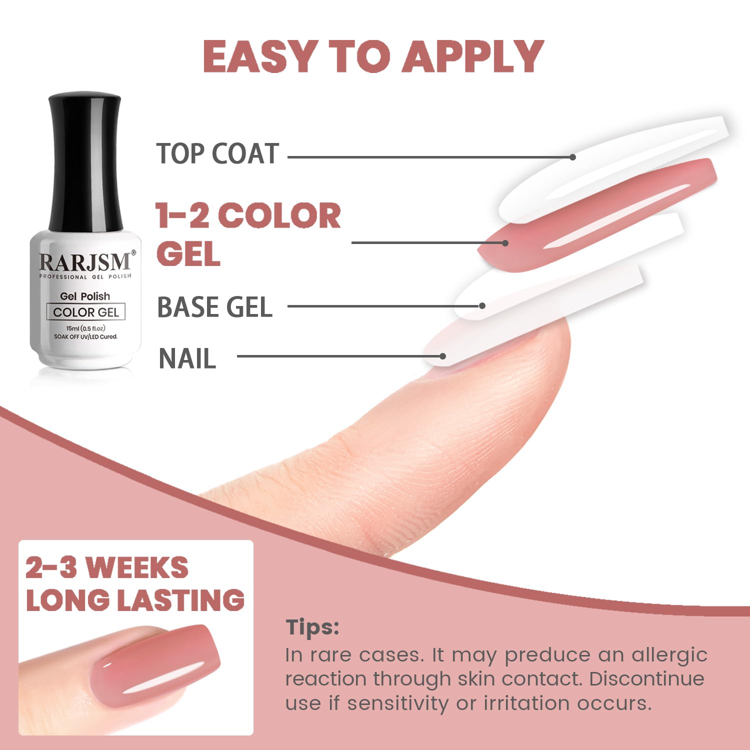 RARJSM closeup sheen and texture highlighting glossy finish and smooth formula