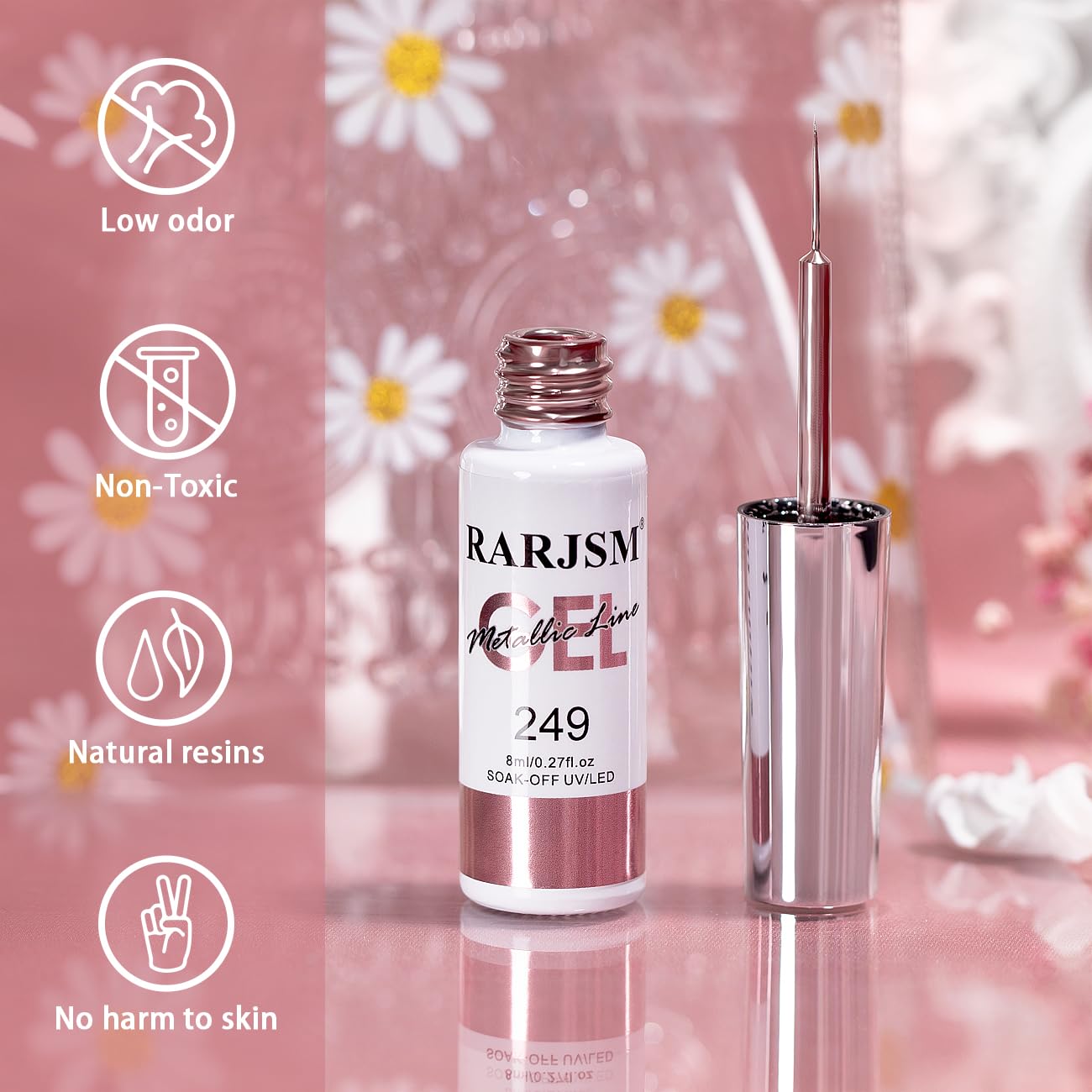 RARJSM built-in thin brush close-up for precise striping and easier detailed art
