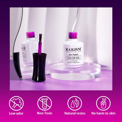 RARJSM cured nails close-up showing glossy, chip-resistant finish