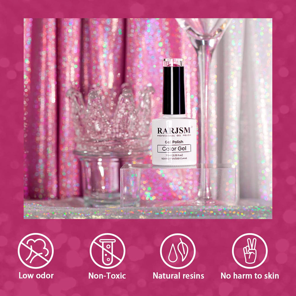 RARJSM nails cured under LED lamp showing durable glossy shine