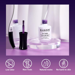 RARJSM cured nails under UV lamp, fast curing and glossy finish benefit