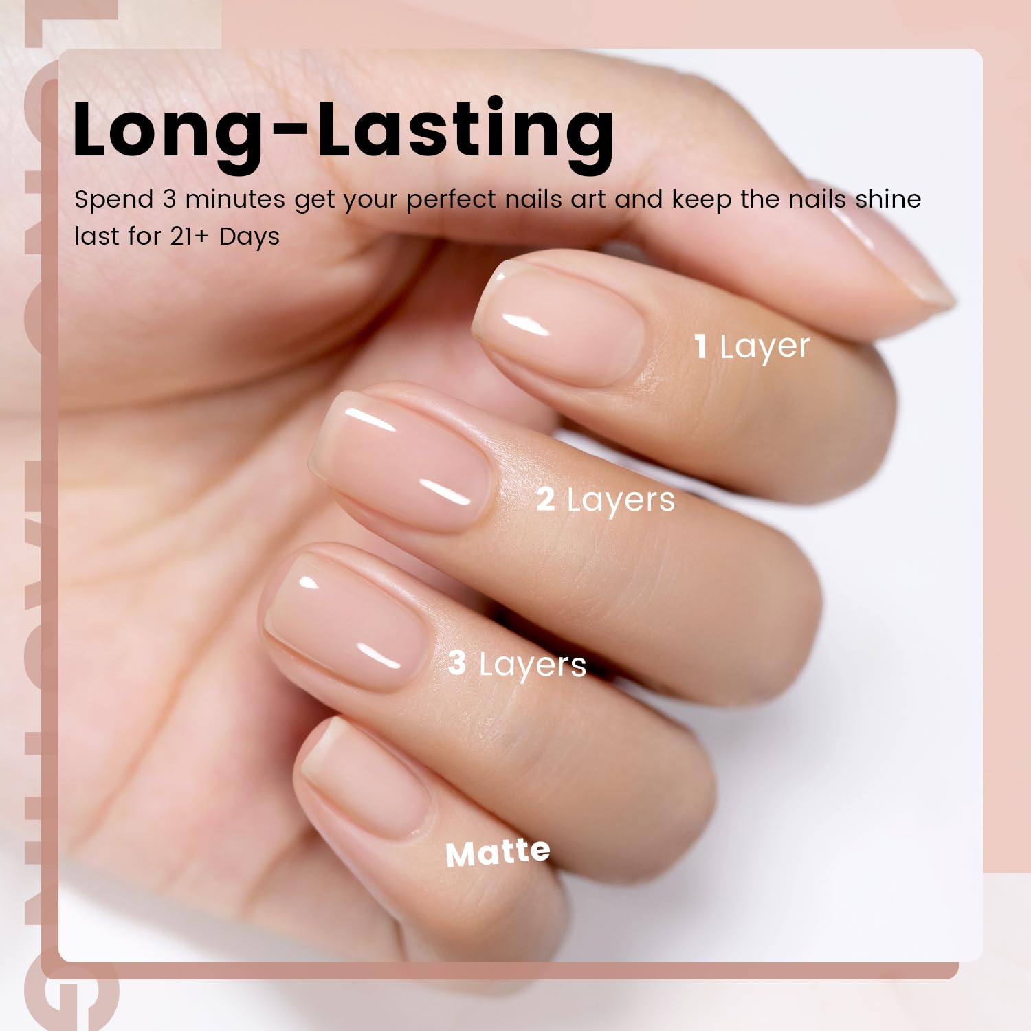 RARJSM on extended nail demo showing 1cm extension and natural-looking finish