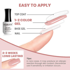 RARJSM French manicure demo showing sheer-to-opaque layering benefit