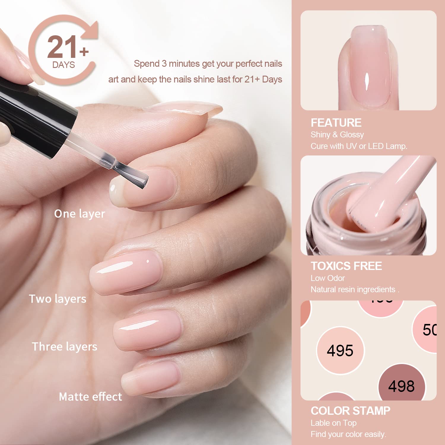 RARJSM finished French manicure using sheer tones for a natural elegant look
