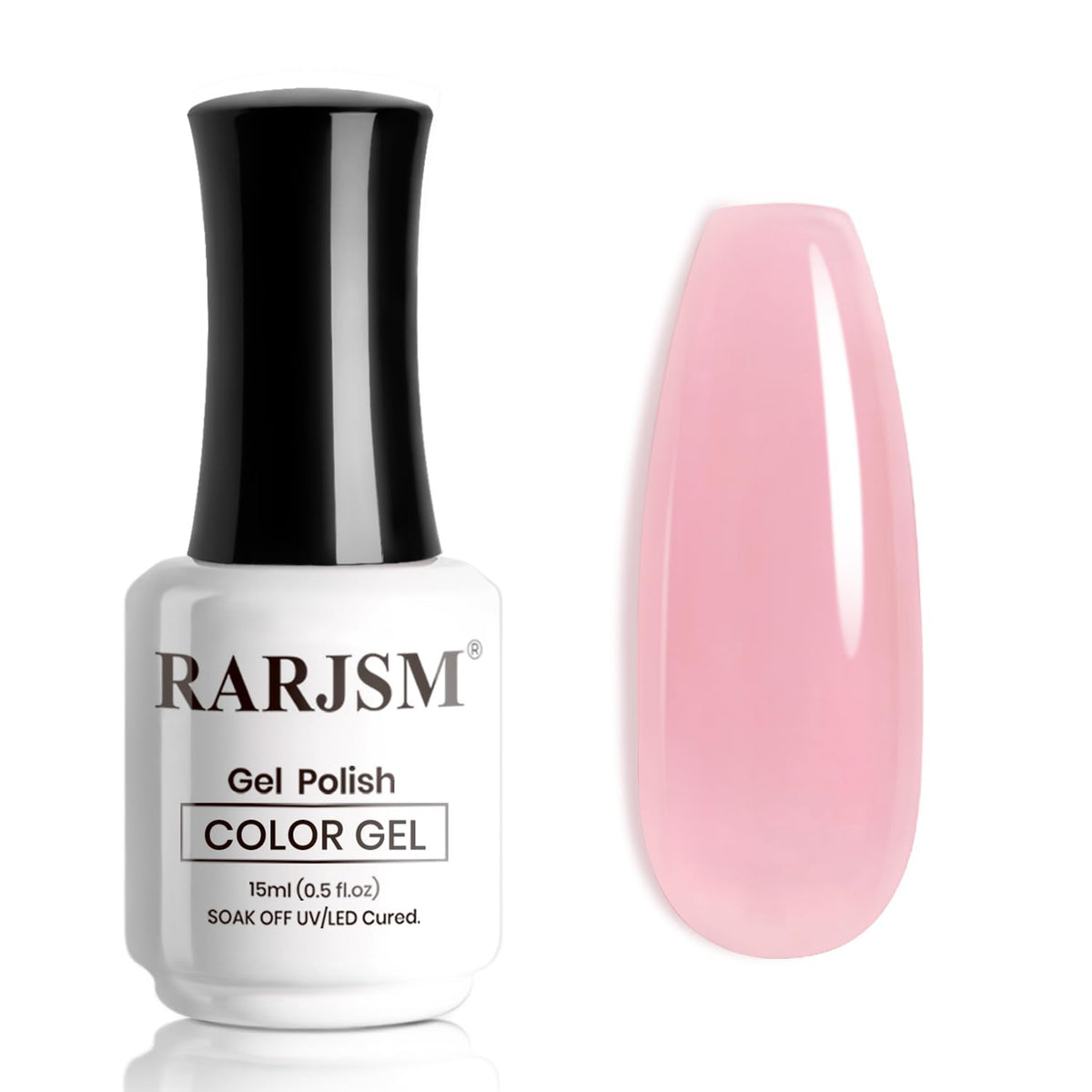 RARJSM front bottle shot showing cotton candy pink polish and capacity
