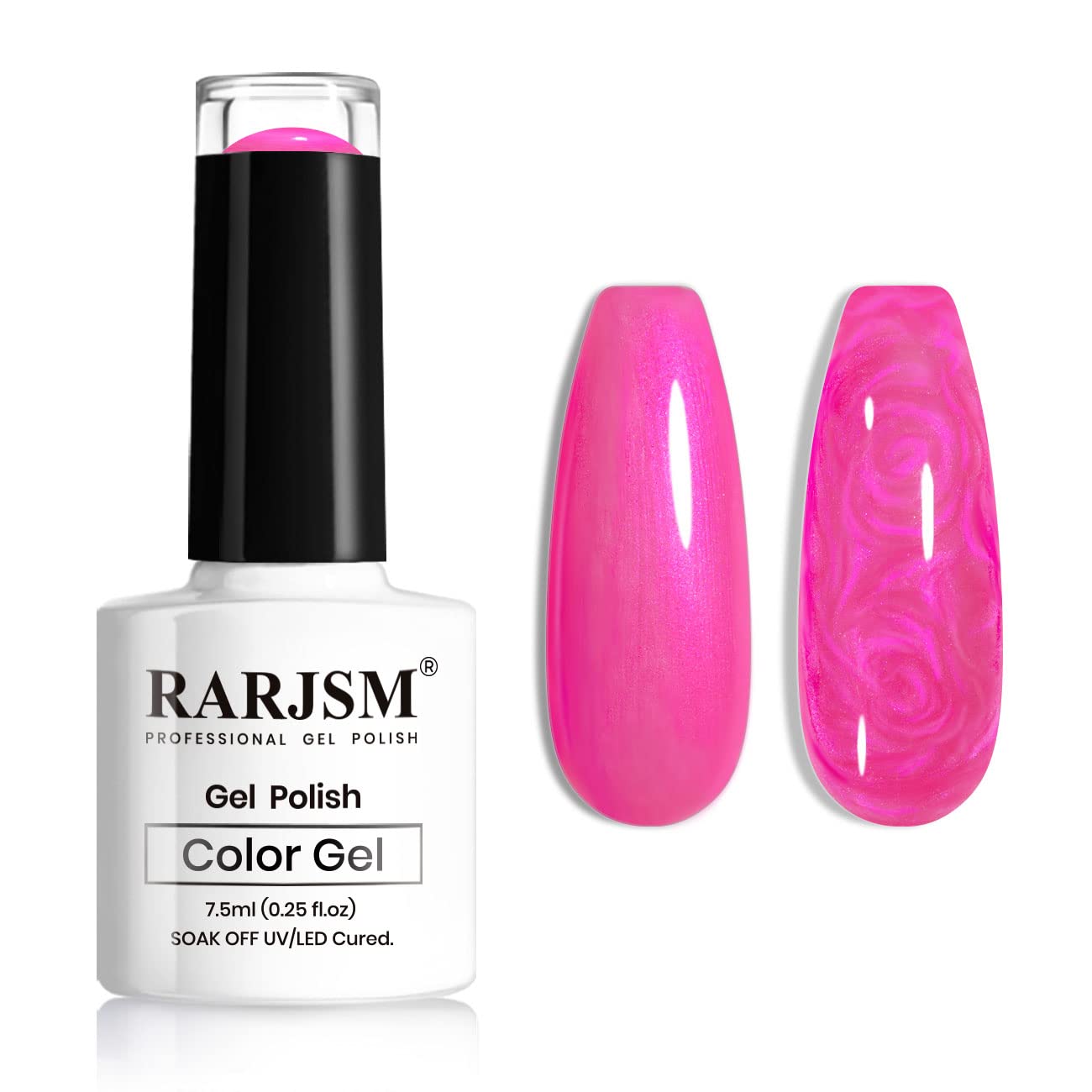 RARJSM bottle front view showing fuchsia purple iridescence and shimmer benefit
