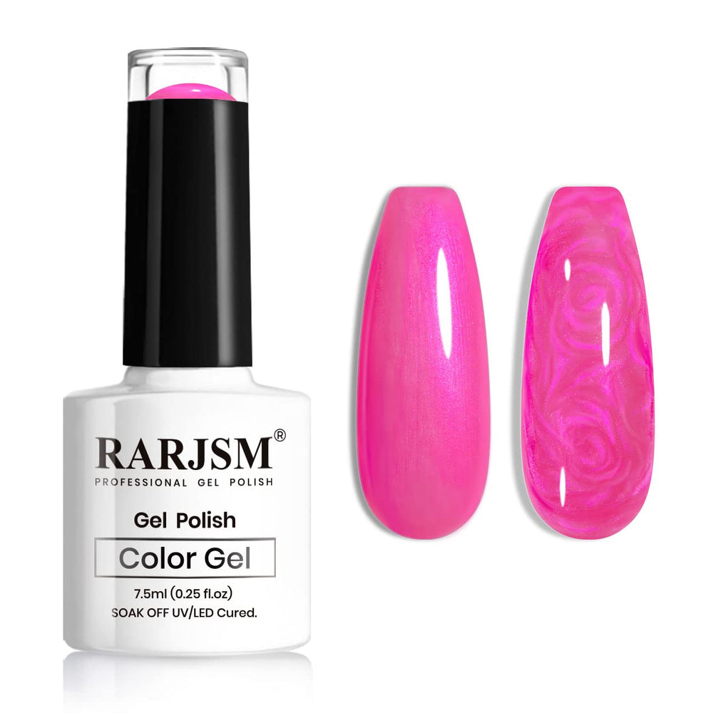 RARJSM bottle front view showing fuchsia purple iridescence and shimmer benefit