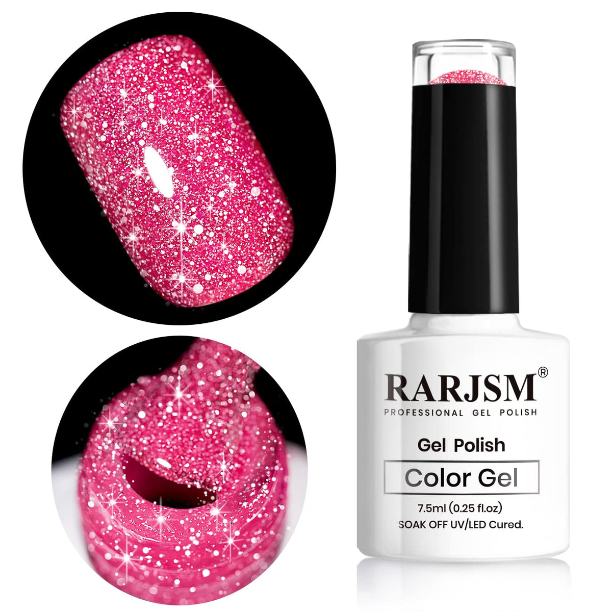 RARJSM front bottle pink gelpolish showing product and clear branding for easy selection