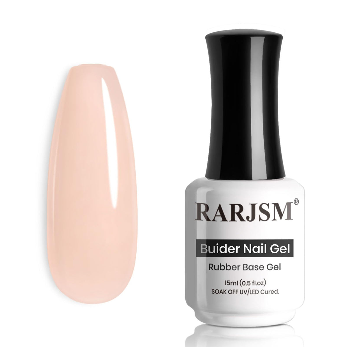 RARJSM front bottle view showing nude rubber base, clear branding and volume benefit