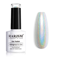 RARJSM bottle front view showing silver holographic shine and compact size