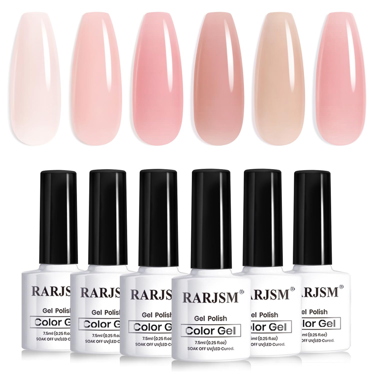 RARJSM front packaging showing six 7.5ml bottles and cohesive neutral palette benefit convenience