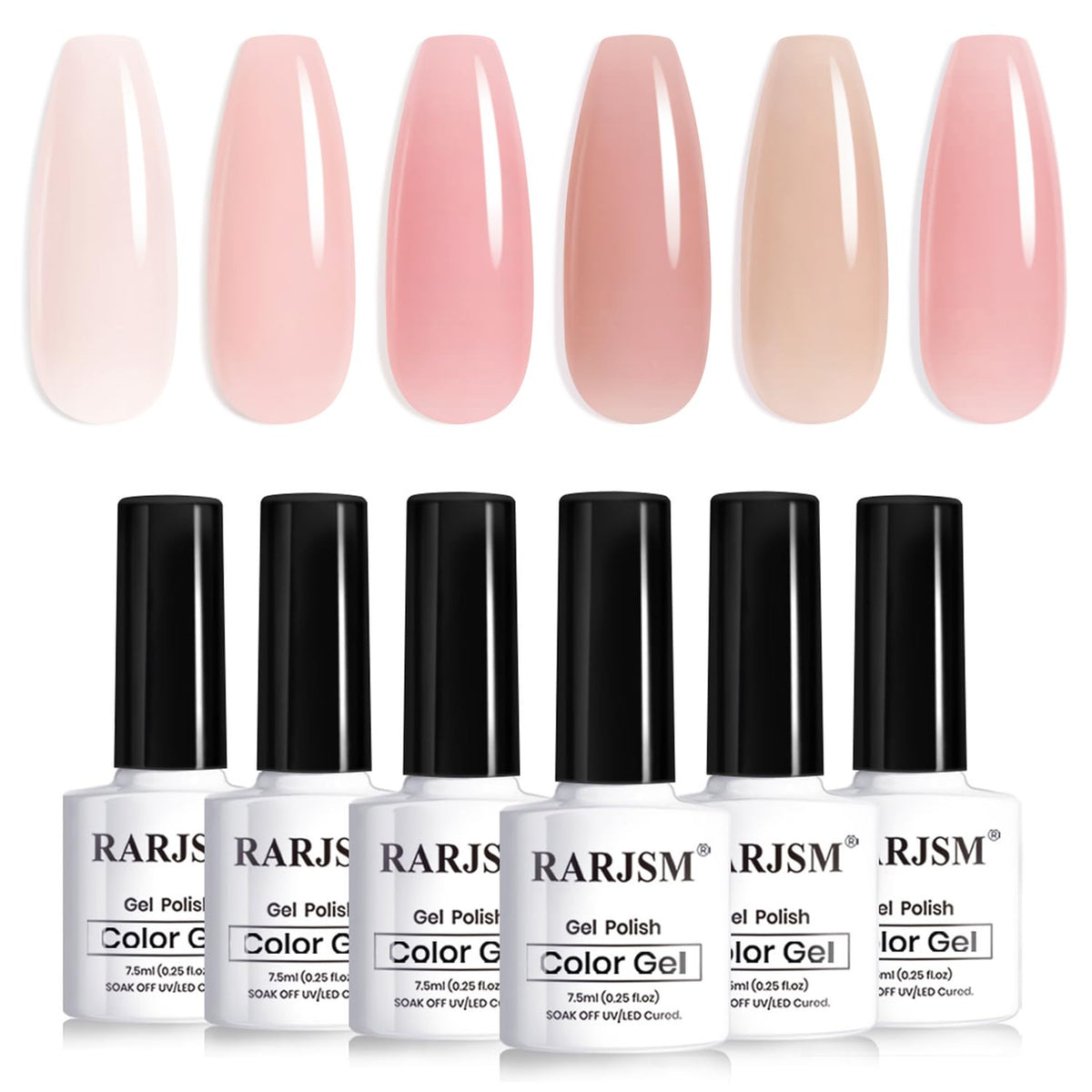 RARJSM front packaging showing six 7.5ml bottles and cohesive neutral palette benefit convenience
