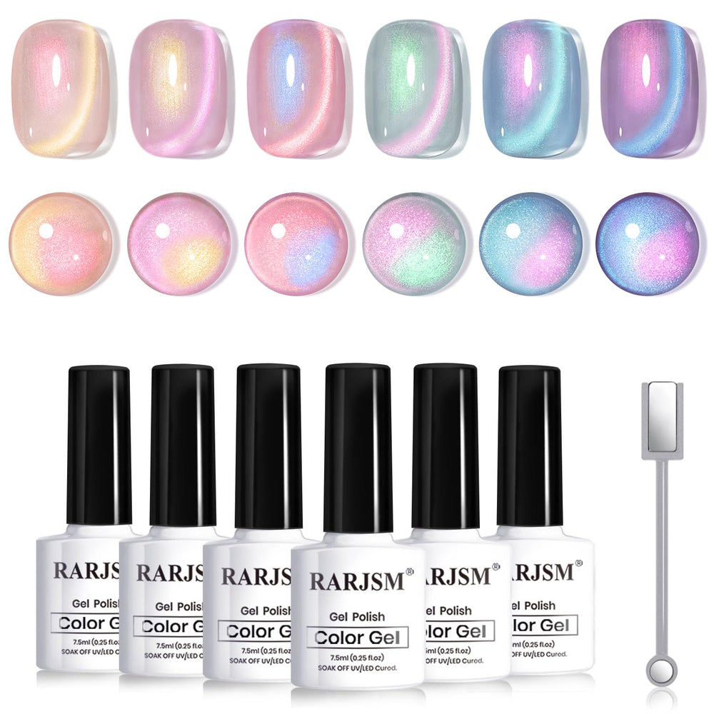 RARJSM front packaging of six-color cat eye set showing kit benefit clarity