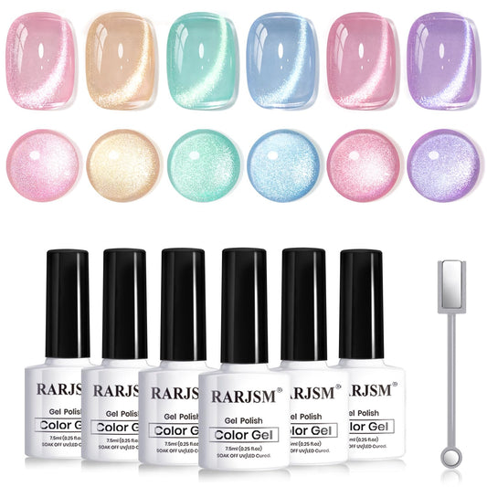 RARJSM front packaging showing six reflective gel bottles and magnet, professional finish