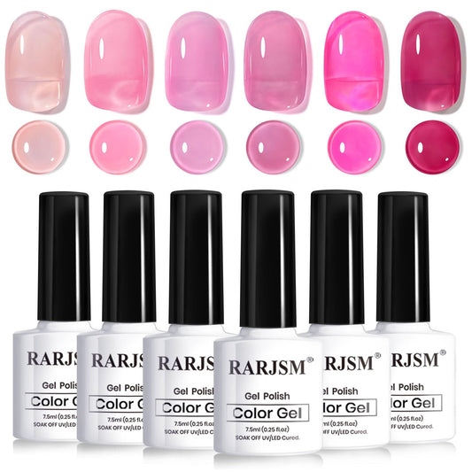 RARJSM front packaging showing six nude pink shades and glossy finish benefit