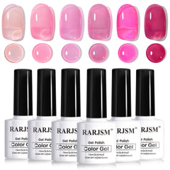 RARJSM front packaging showing six nude pink shades and glossy finish benefit