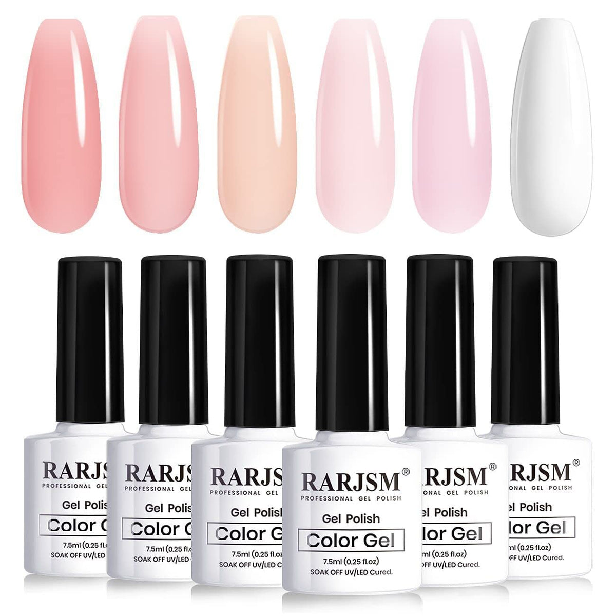 RARJSM front packaging showing six bottles and easy shade selection benefit