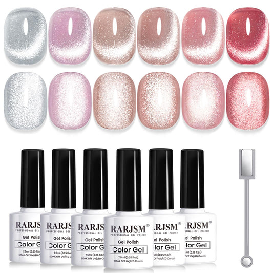 RARJSM front view of six bottle set showing colors and packaging benefit quick selection
