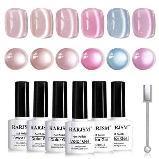 RARJSM front packaging showing six gel polish bottles for easy selection