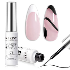RARJSM front view of black and white gel set showing compact packaging and contrast