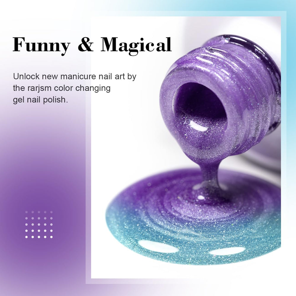 RARJSM shimmer texture close-up revealing glittery iridescence for eye-catching shine