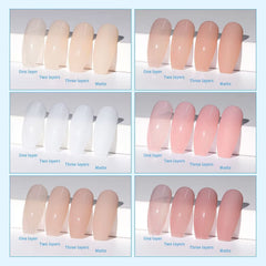 RARJSM hand wearing a French-style nude manicure illustrating polished look