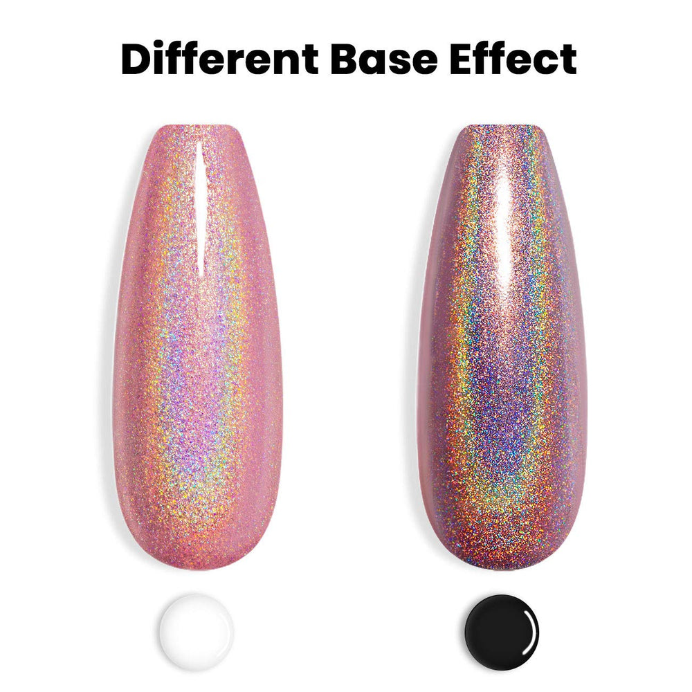 RARJSM close-up of holographic glitter particles benefit: multidimensional sparkle