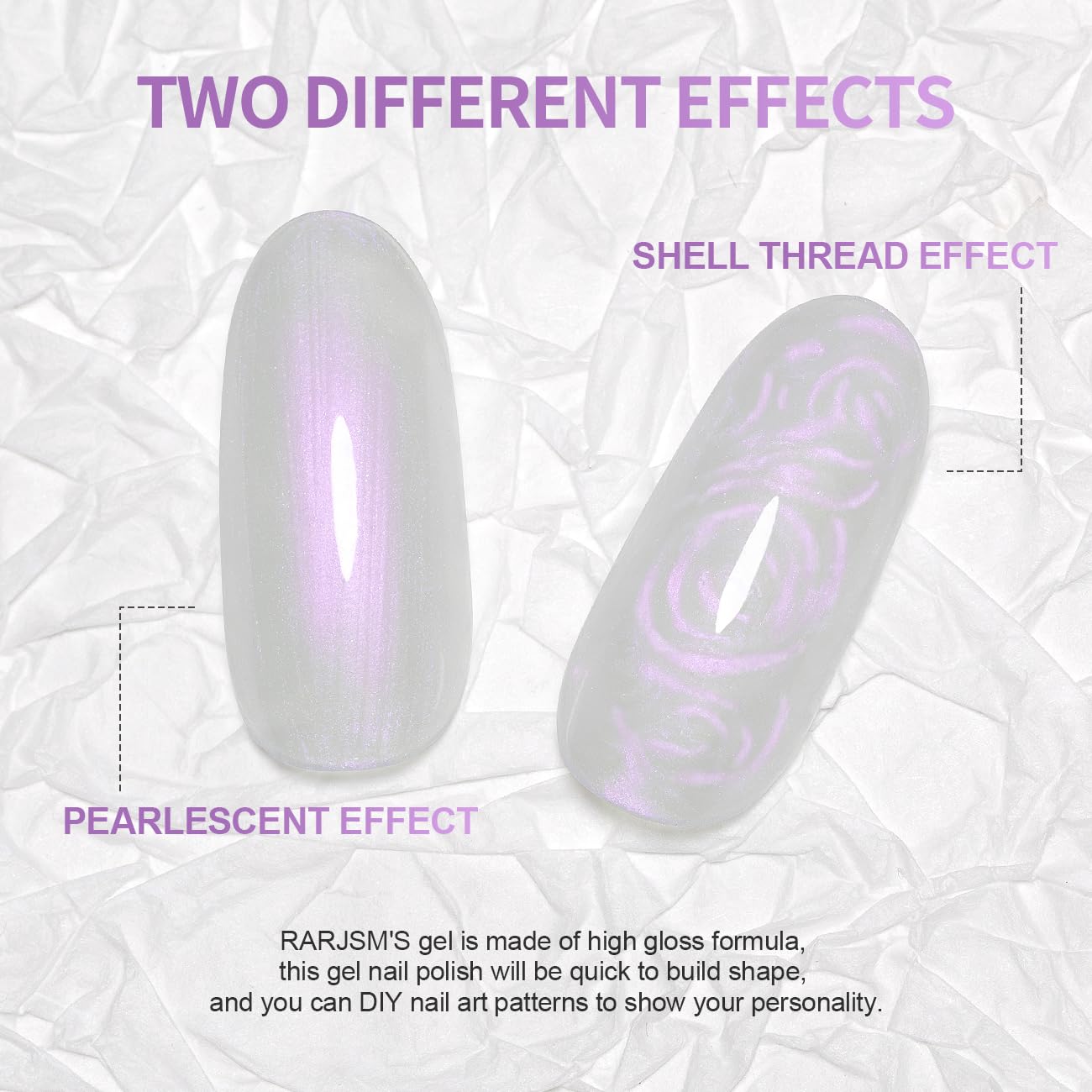RARJSM in-use salon hand showing swirl-thread effect for creative designs