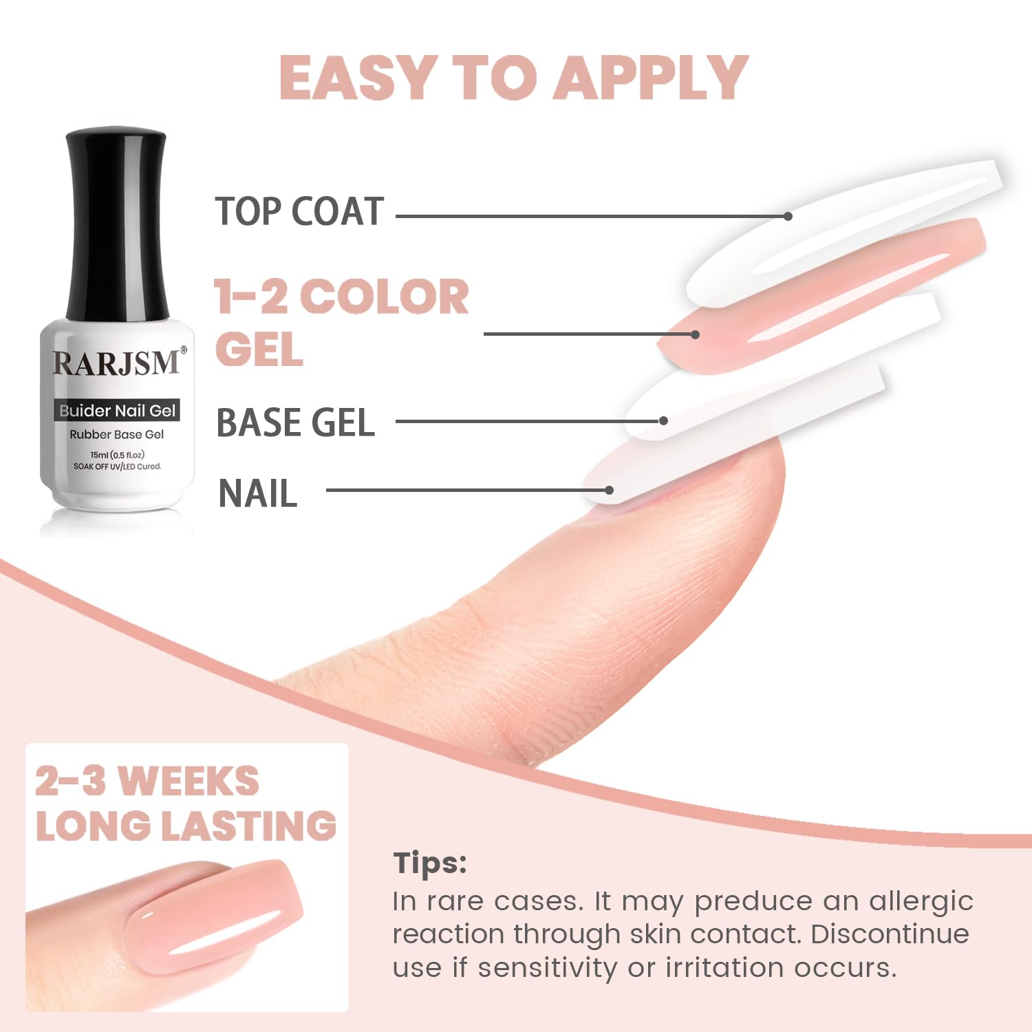 RARJSM label and ingredient panel close-up showing formula transparency and low-odor benefit