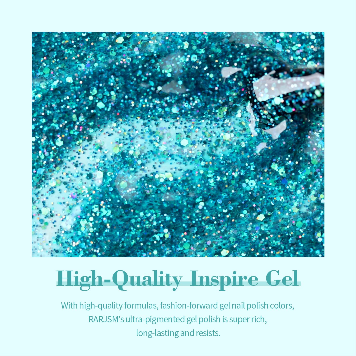 RARJSM nail art gradient blending for layered sparkle and dimension