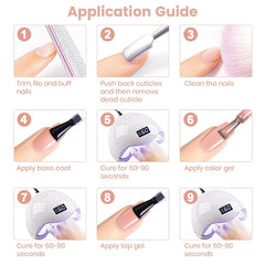 RARJSM at-home manicure scene with lamp showing easy professional-style results for users