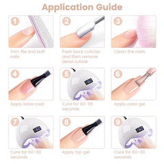 RARJSM in a salon scene with lamp showing curing workflow for long-lasting manicure