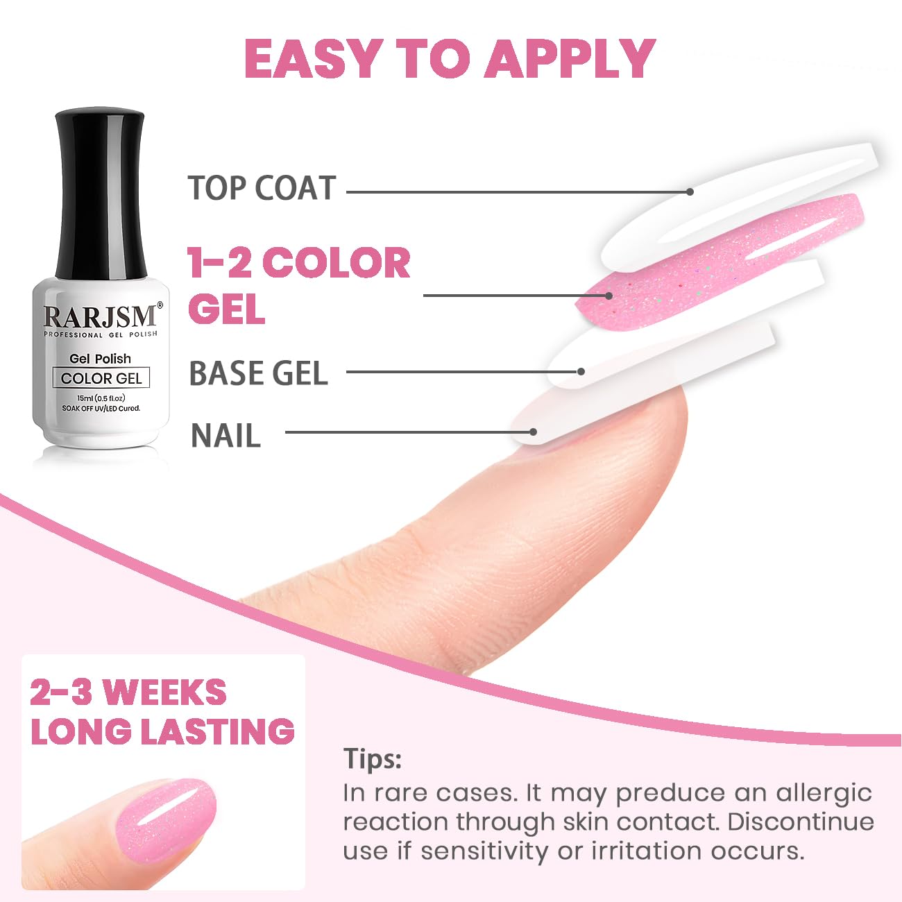 RARJSM on-hand lifestyle photo demonstrating wearable glossy manicure