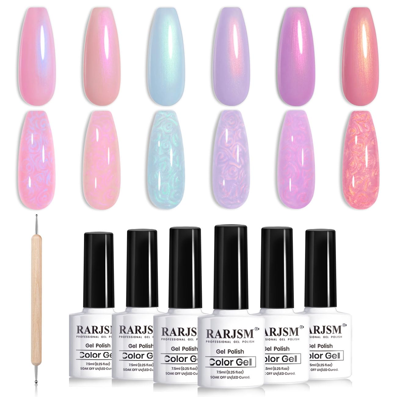 RARJSM front packaging showing six mermaid colors for versatile looks