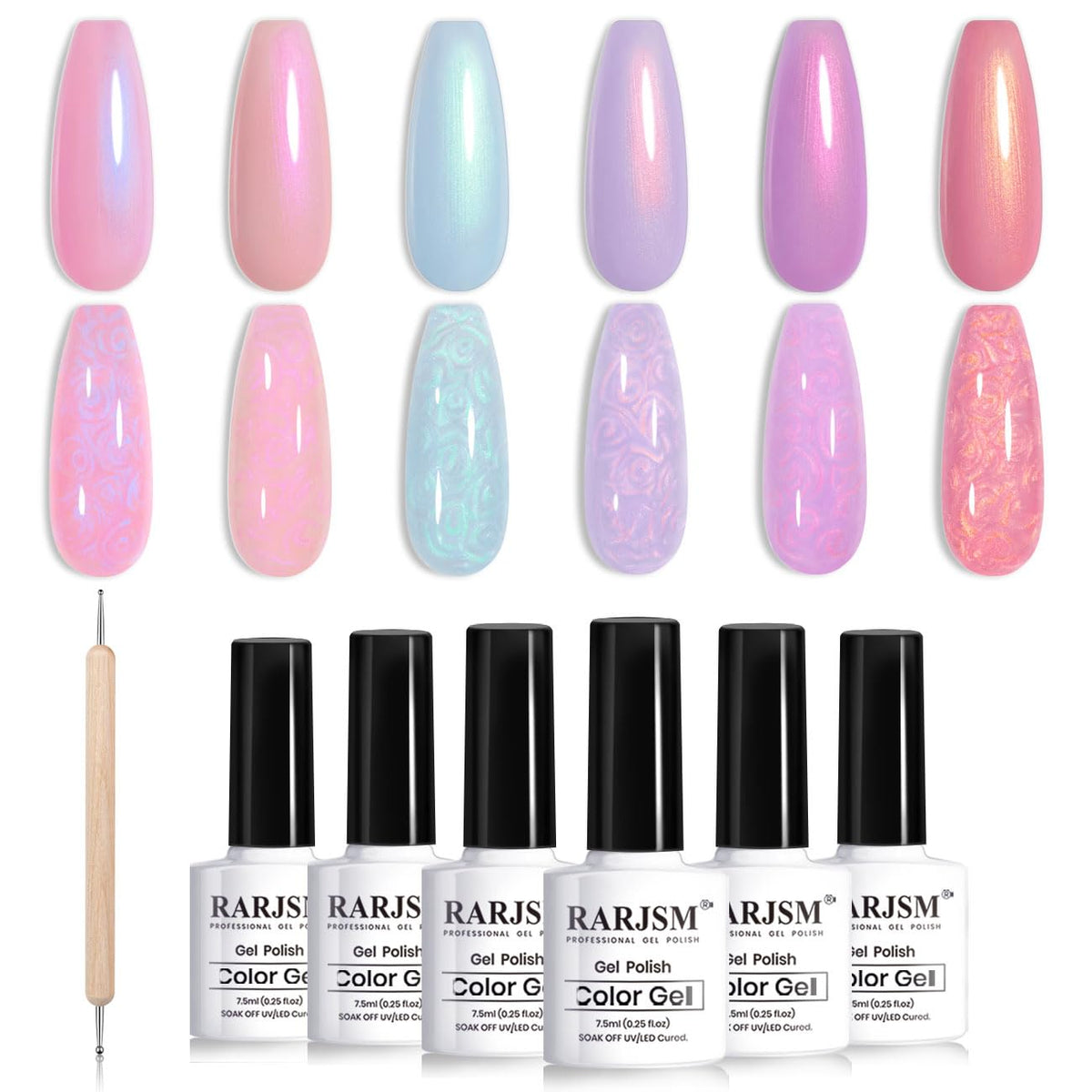 RARJSM front packaging showing six mermaid colors for versatile looks